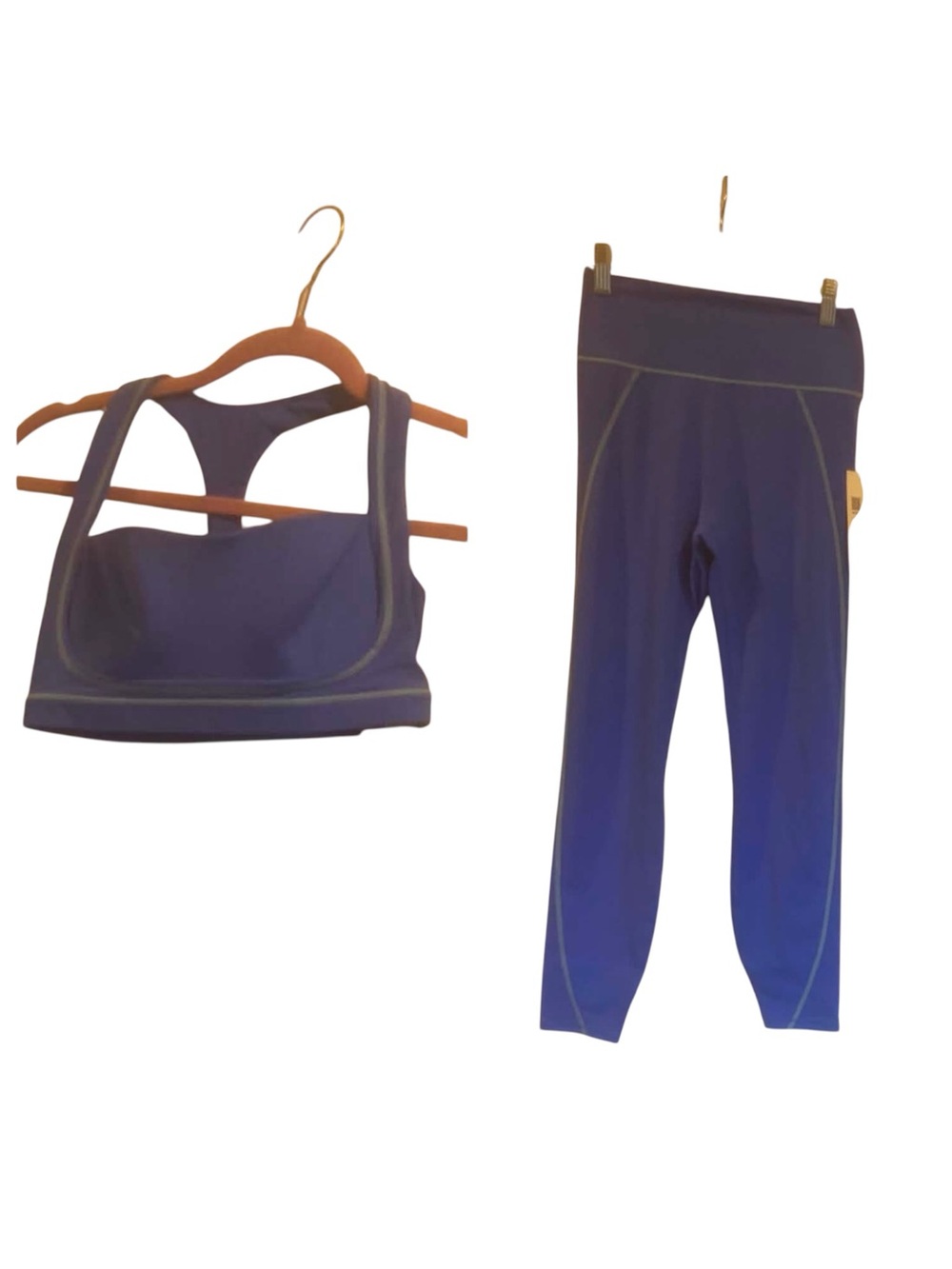 NWT Vuori All The Feels Line Work Legging/Bra Set ELECTRIC BLUE Size Small